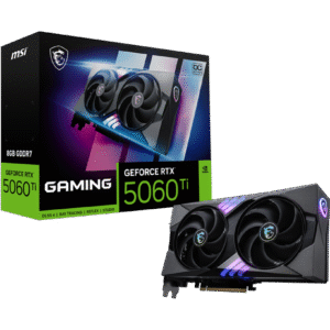 MSI GeForce RTX 5060 Ti 8G GAMING OC – 8 GB GDDR7. 28 Gbps. Twin Frozr 10 Cooling. PCIe 5.0. 180W. 4-Display Output