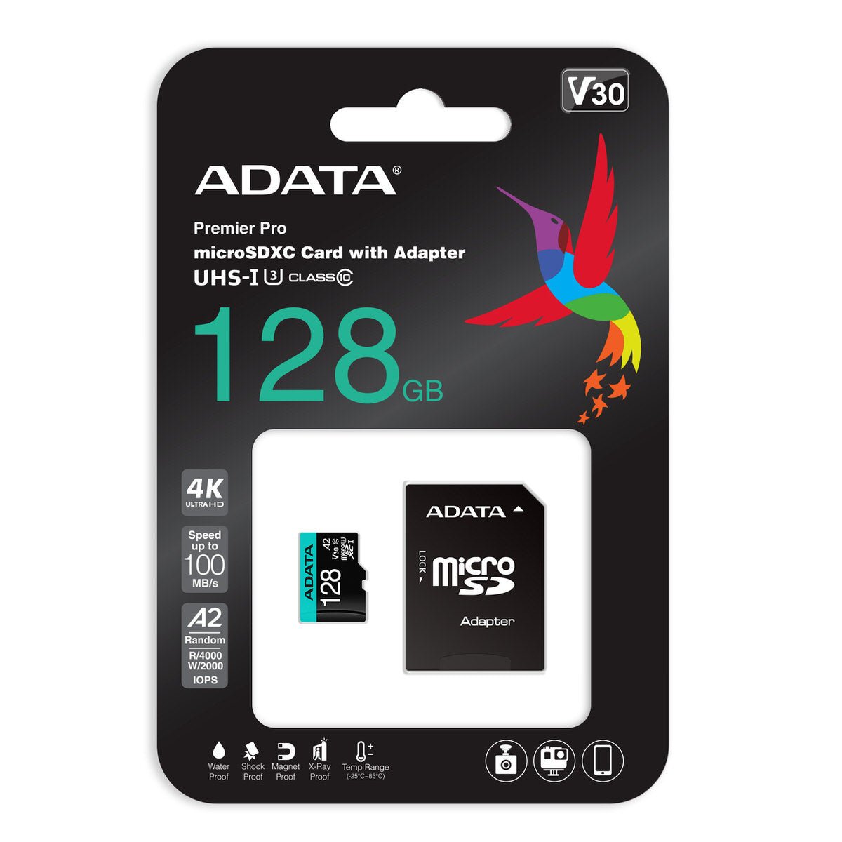 ADATA Premier Pro Memory Card SD 6.0 with Adapter - 128GB - microSDXC UHS-I:圖片 2