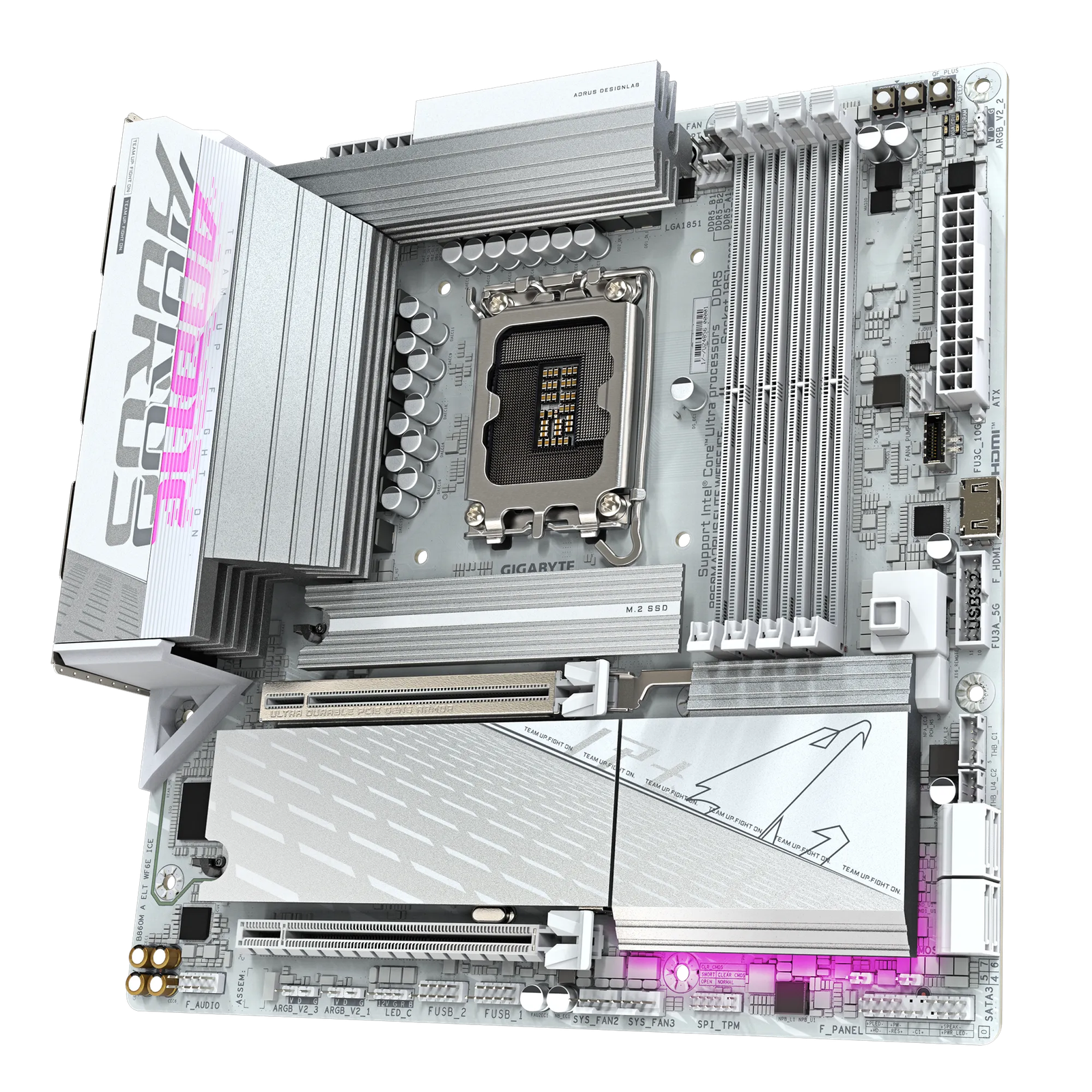 GIGABYTE B860M AORUS ELITE WIFI6E ICE mATX Motherboard – Intel B860. LGA 1851. DDR5. 3× M.2 (1× PCIe 5.0). Wi-Fi 6E. USB4 Type-C:圖片 3