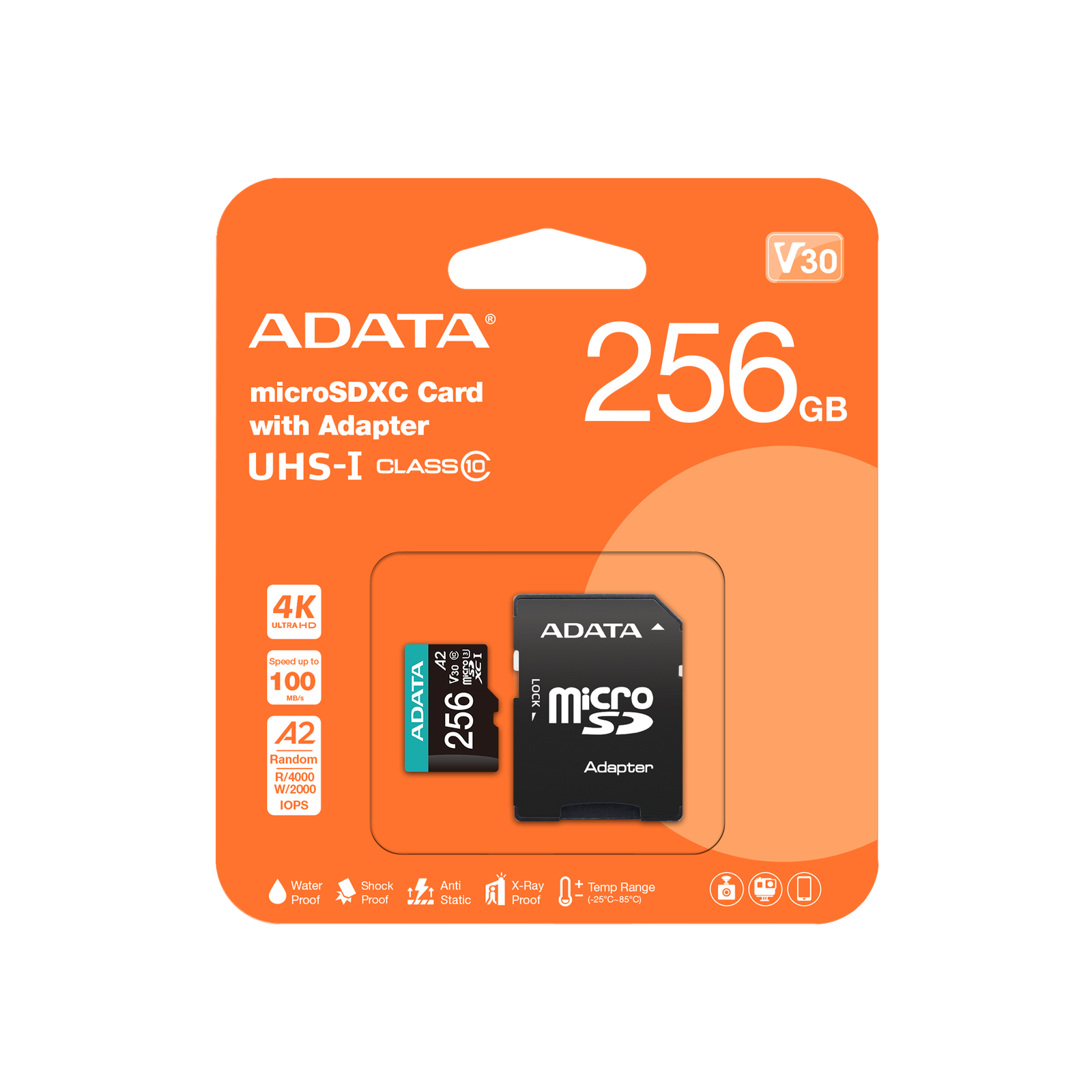 ADATA Premier Pro Memory Card SD 6.0 with Adapter - 256GB - microSDXC UHS-I:圖片 3